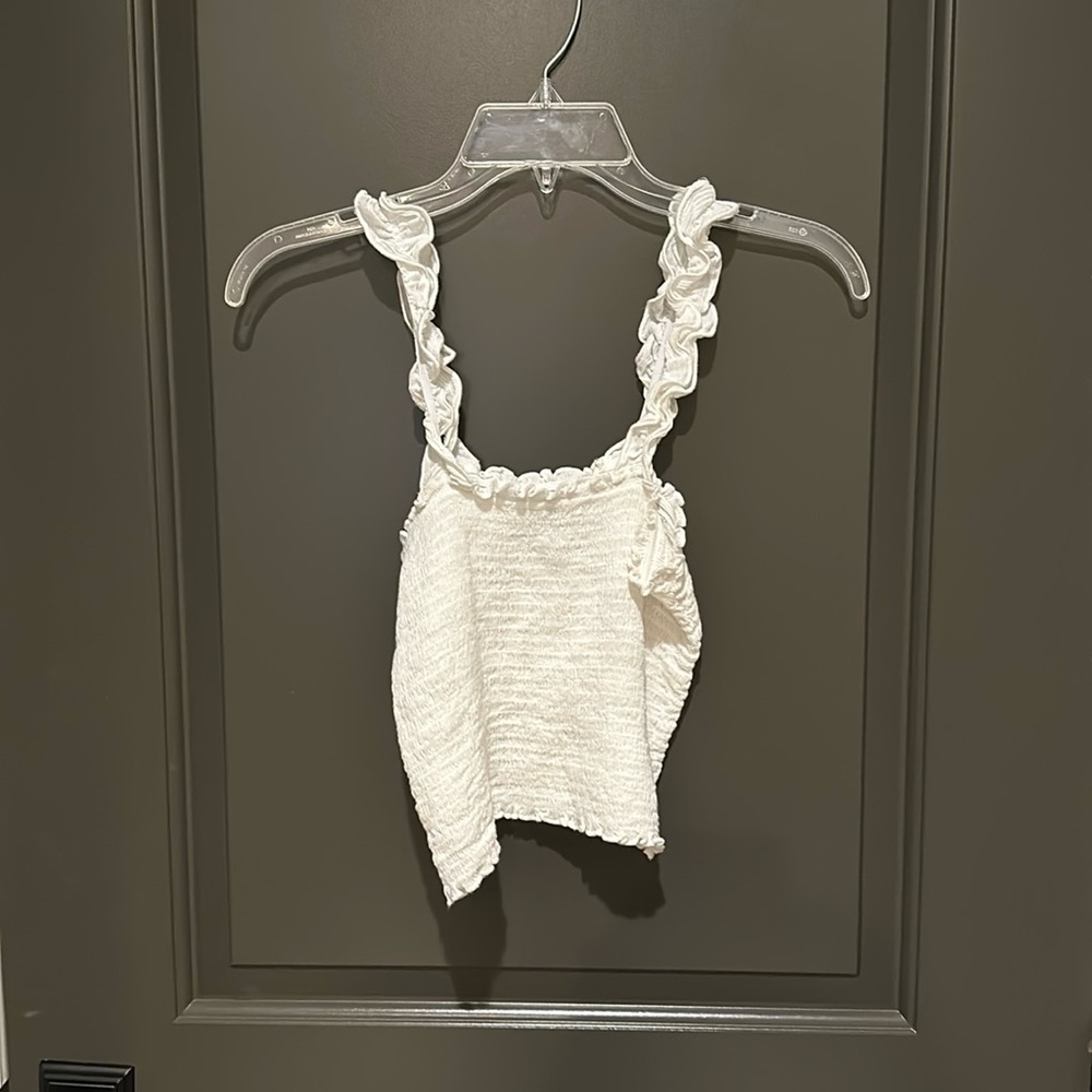 Womens aerie white cropped tank